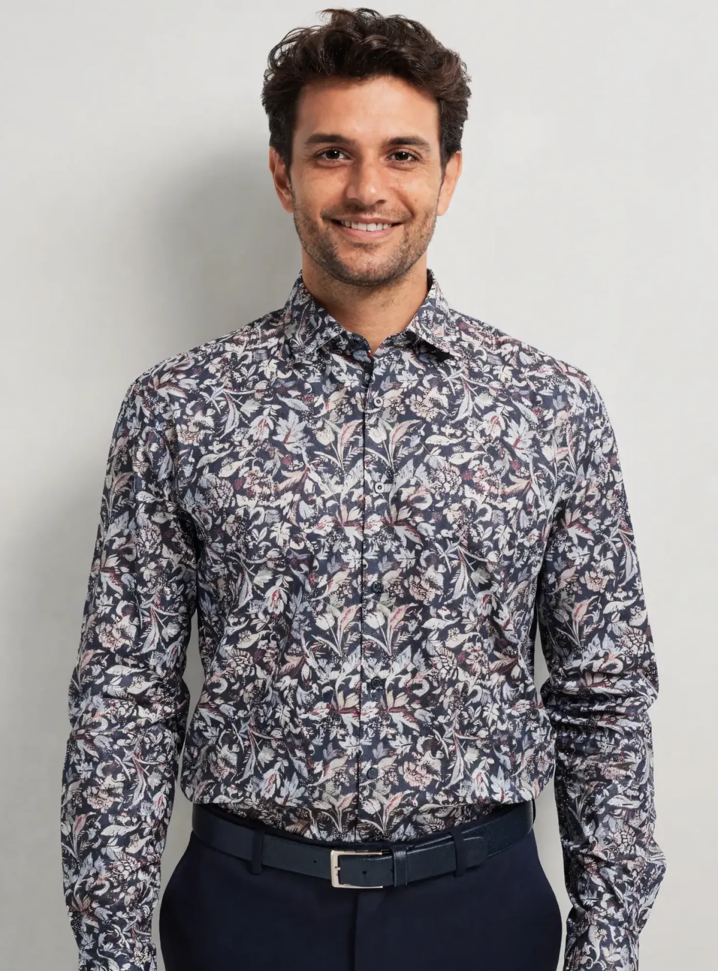 Chemise Manches Longues Marvelis Bleu