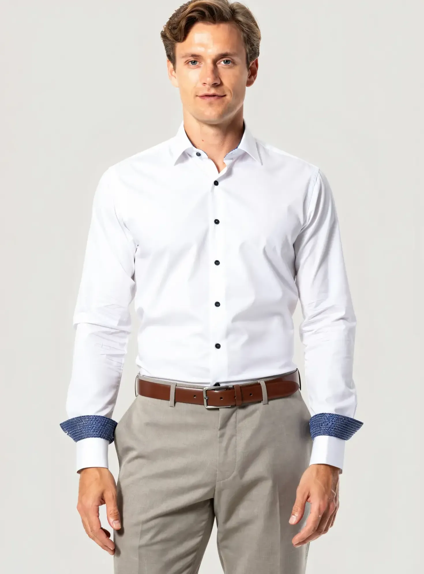 Chemise Manches Longues Marvelis Blanc