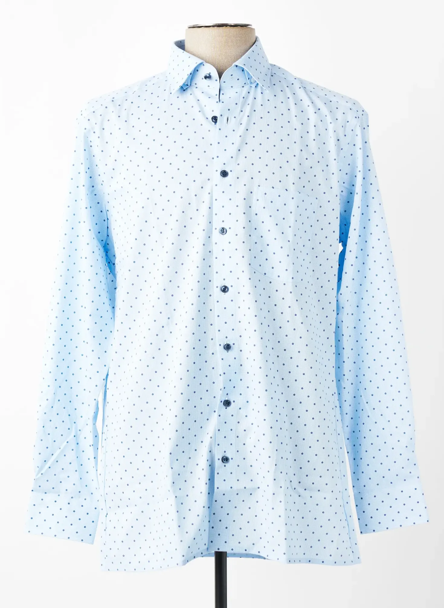 Chemise Manches Longues Marvelis Bleu