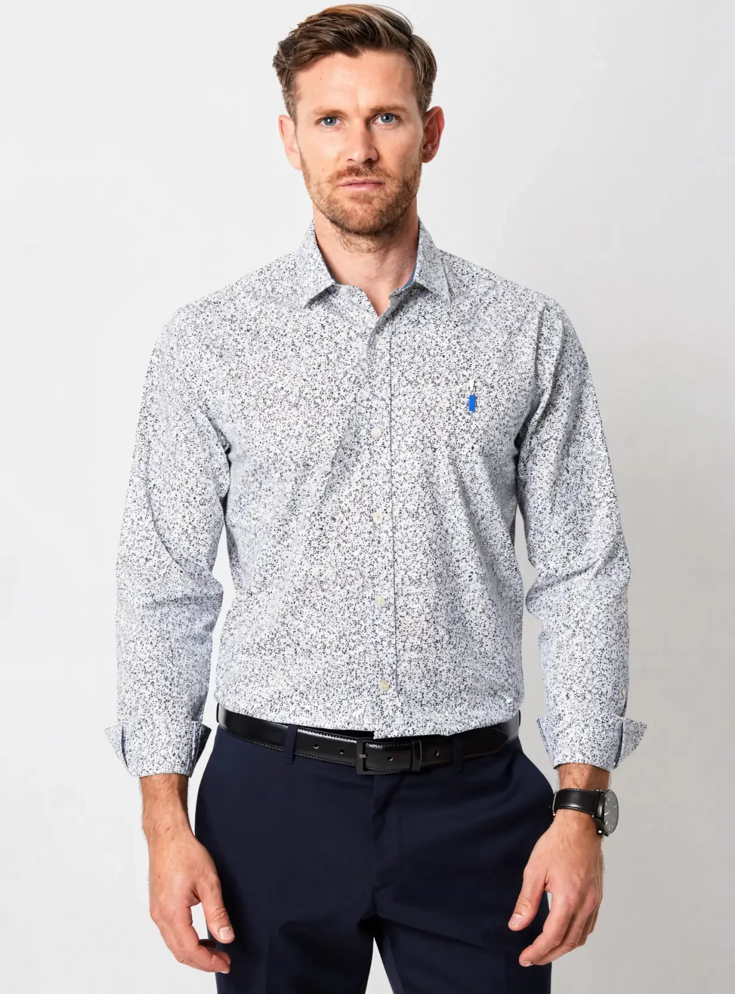Chemise Manches Longues Mcs Bleu