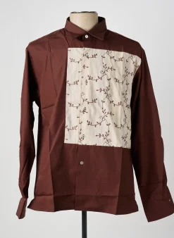 Chemise Manches Longues Pierre Talamon Marron