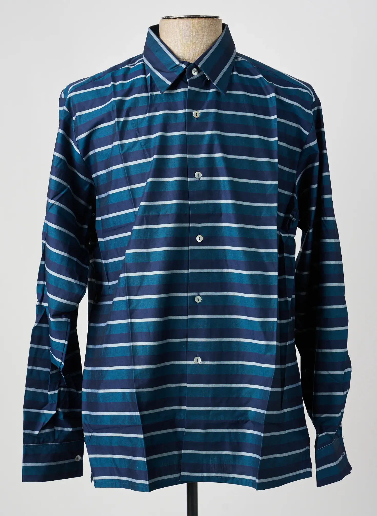 Chemise Manches Longues Pierre Talamon Bleu