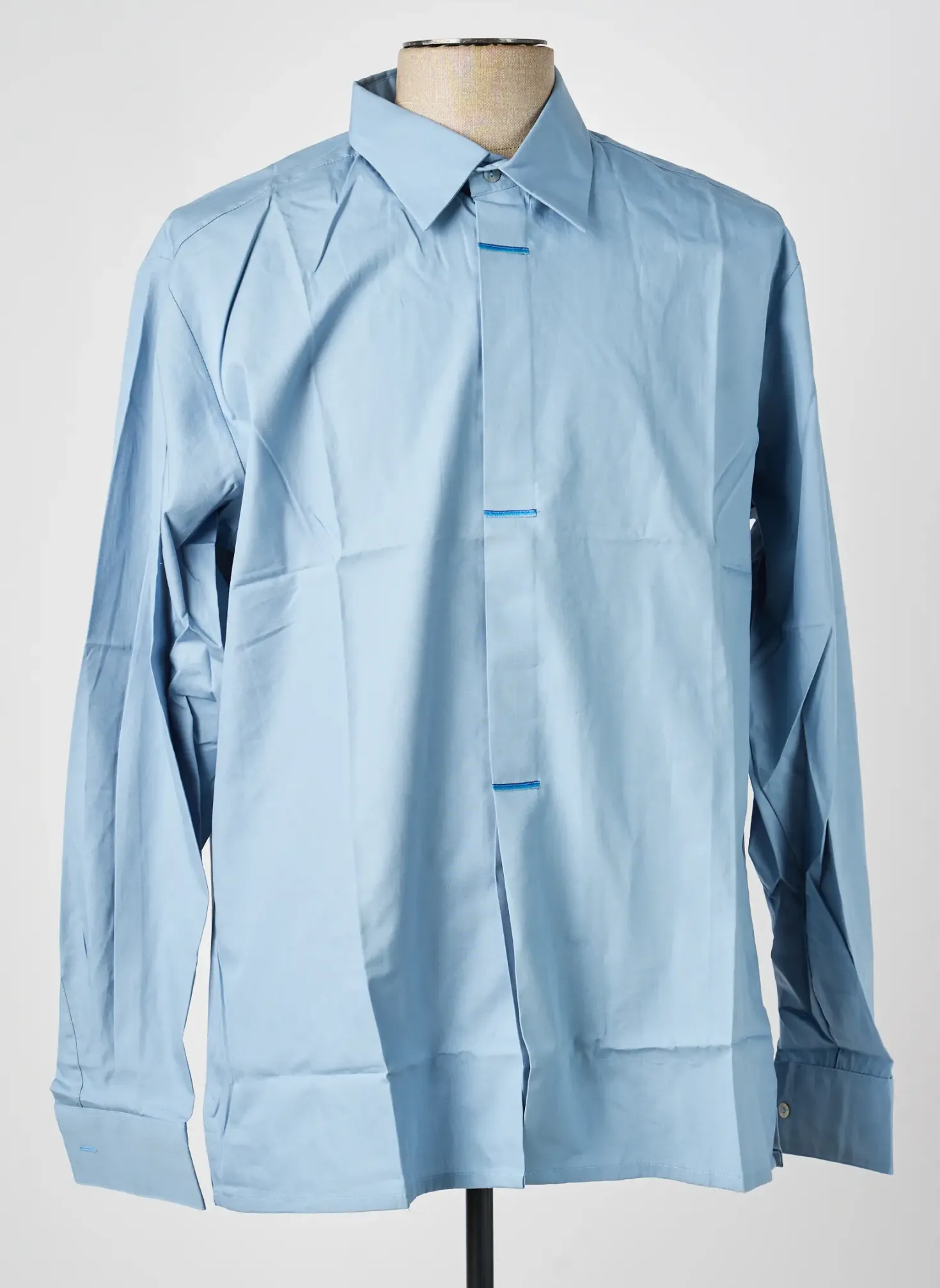Chemise Manches Longues Pierre Talamon Bleu