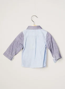 Chemise Manches Longues 3 Pommes Bleu