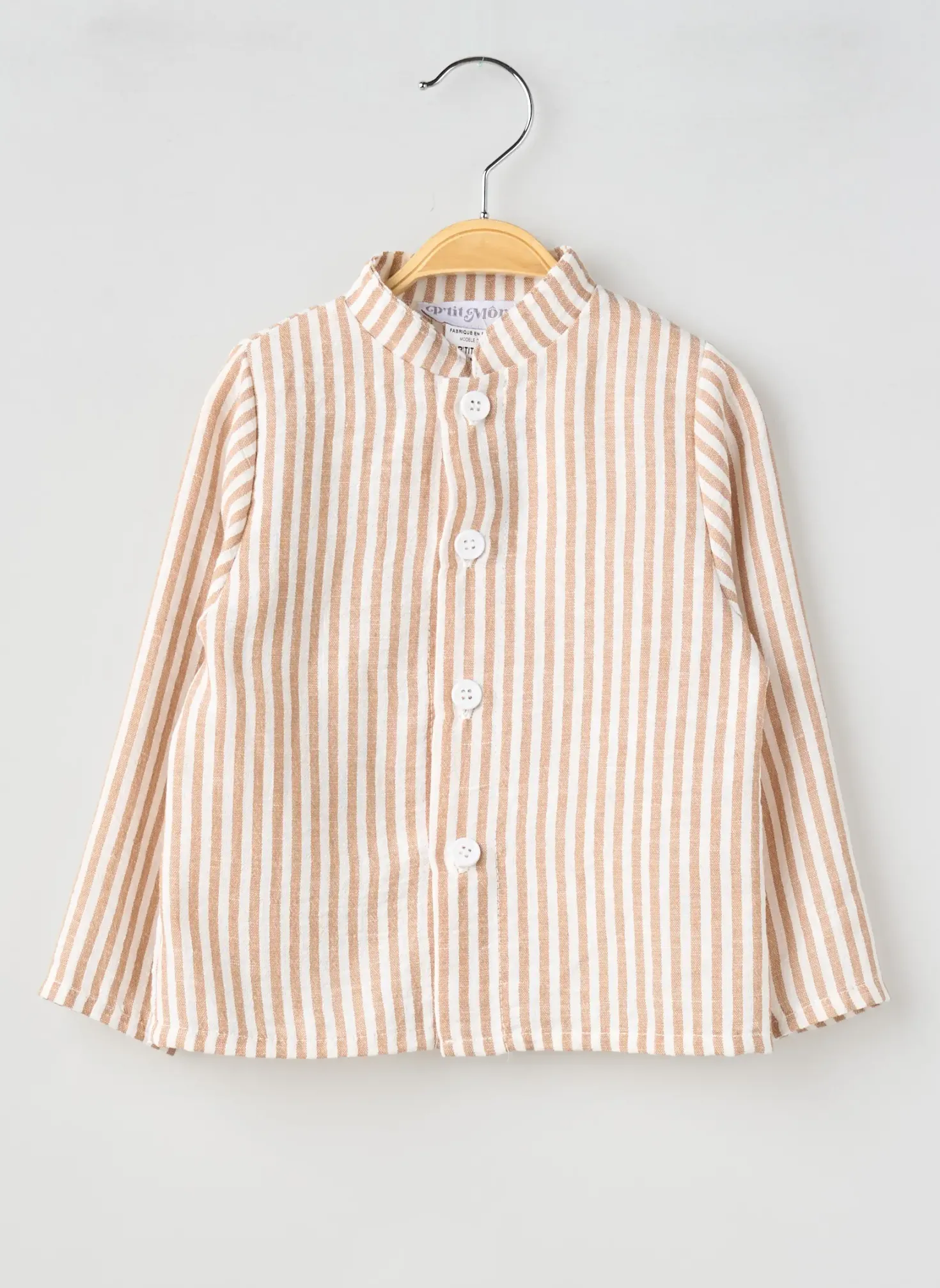 Chemise Manches Longues P'tit Môme Beige