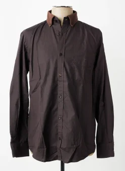 Chemise Manches Longues Serge Blanco Marron