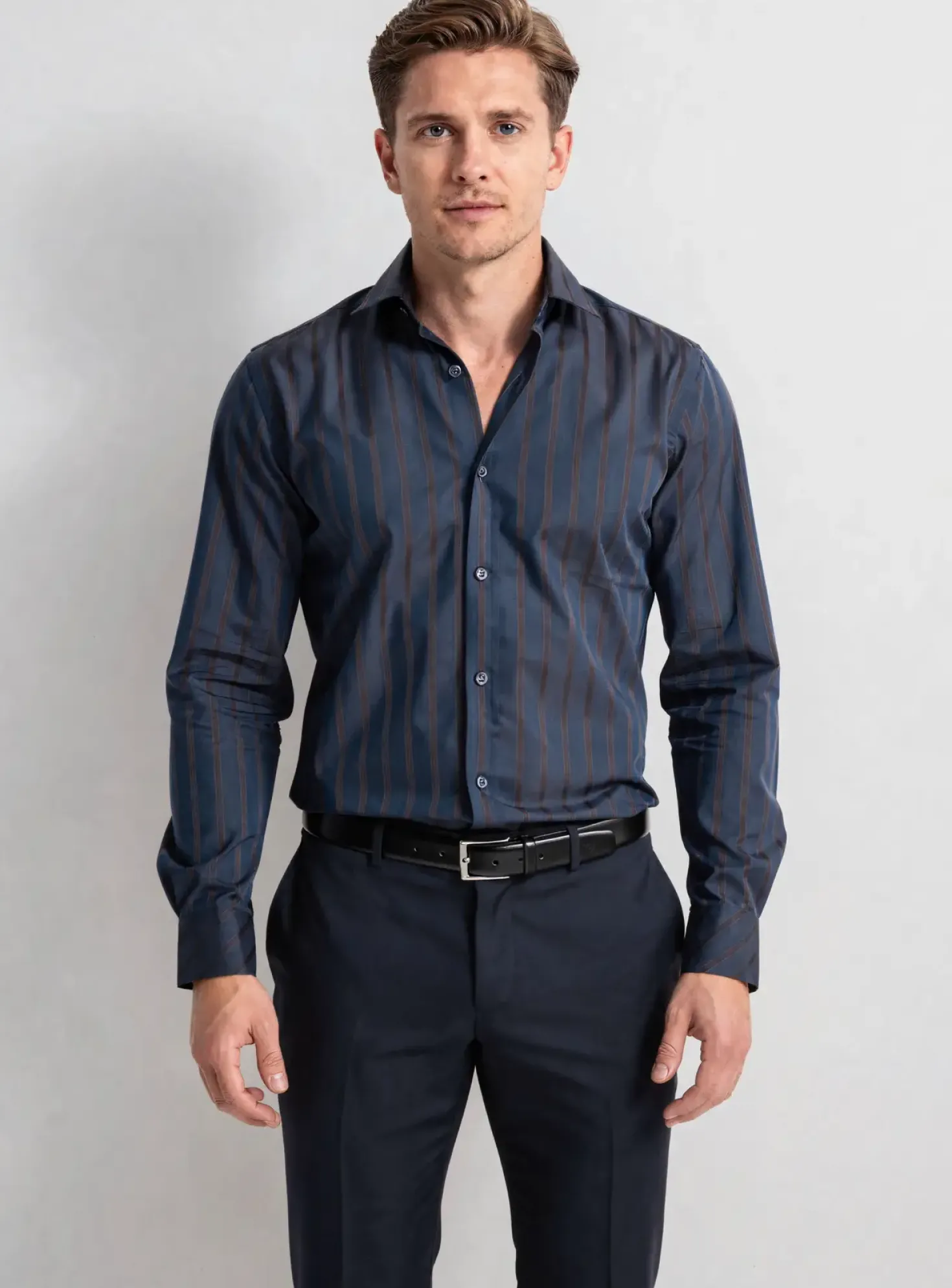 Chemise Manches Longues Serge Blanco Bleu