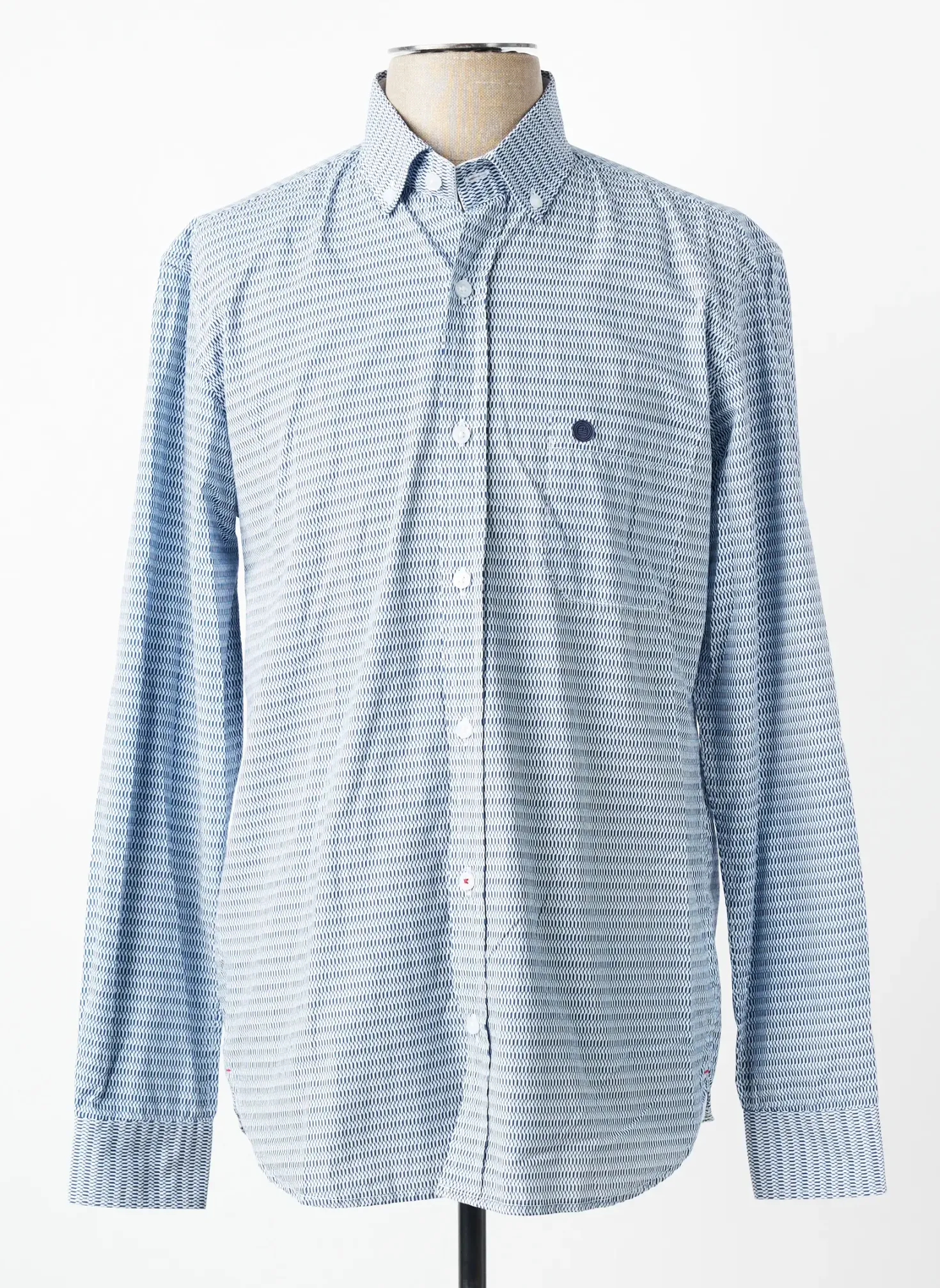 Chemise Manches Longues Serge Blanco Bleu