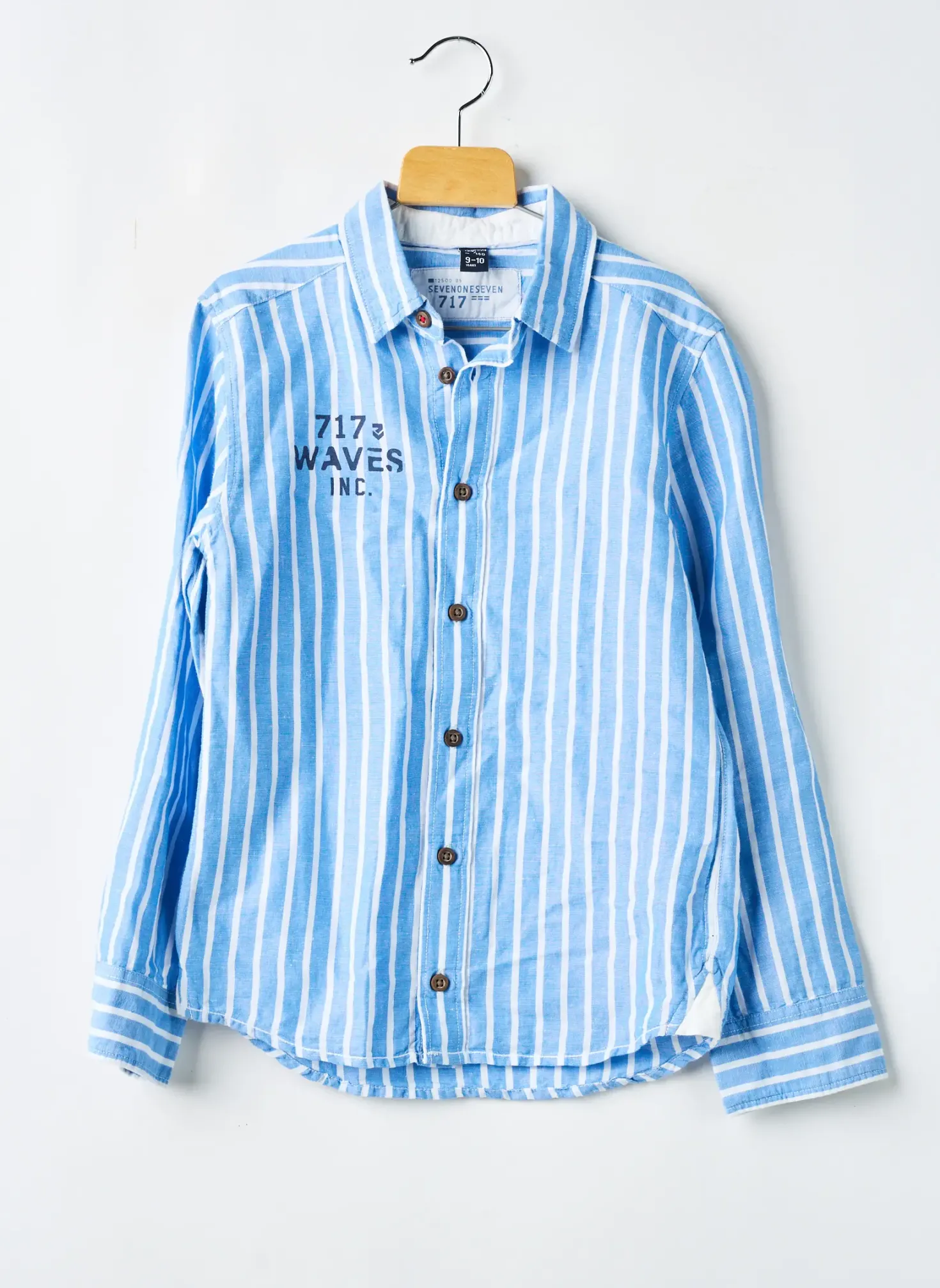 Chemise Manches Longues Sevenoneseven Bleu