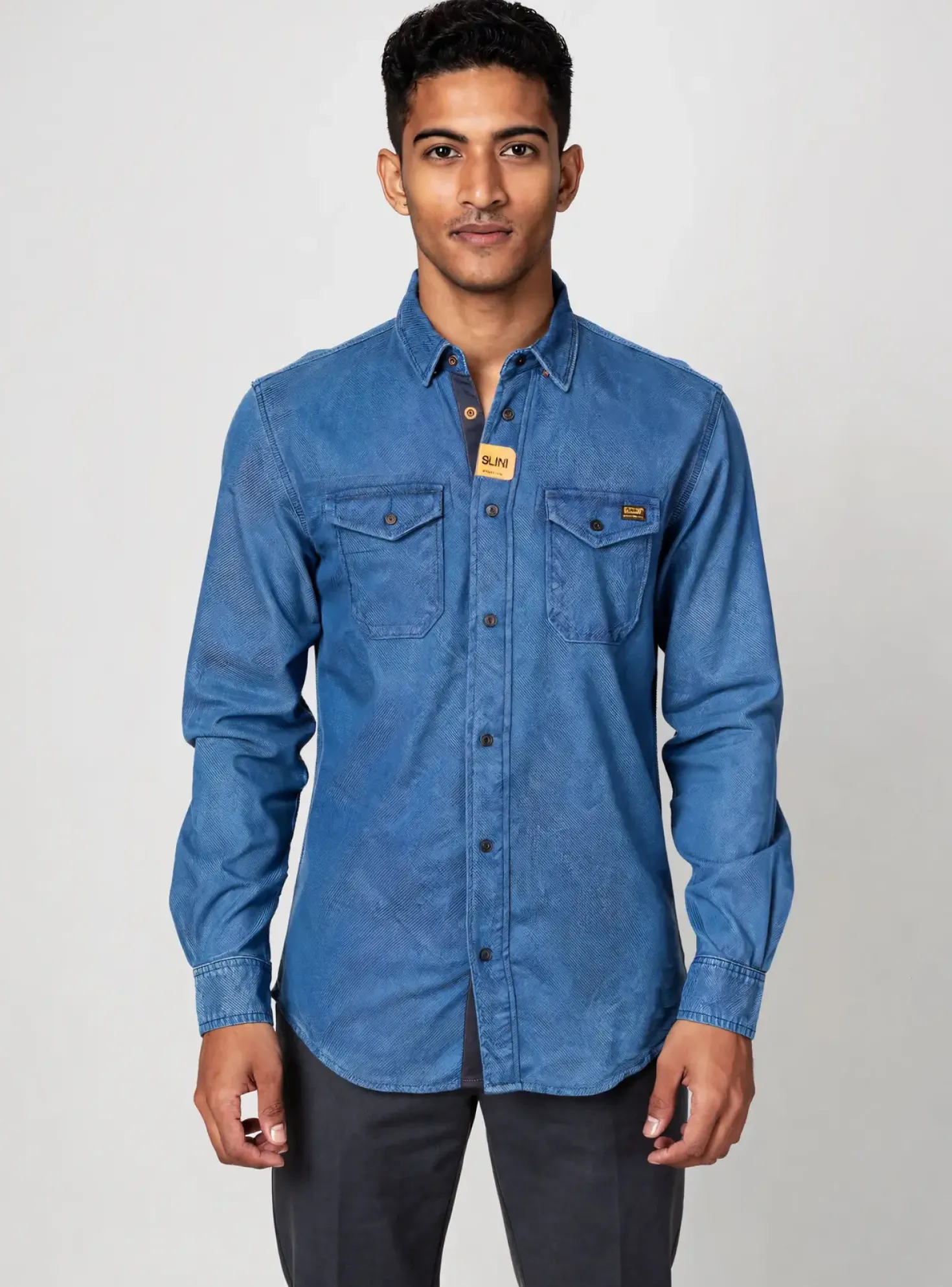 Chemise Manches Longues Superdry Bleu