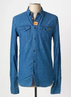Chemise Manches Longues Superdry Bleu