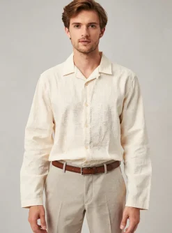 Chemise Manches Longues Wax Beige