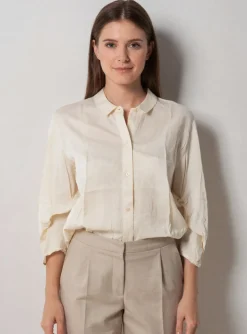 Chemisier American Vintage Beige Manches Longues