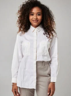 Chemisier Couturist Blanc Manches Longues