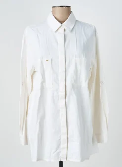 Chemisier Couturist Blanc Manches Longues