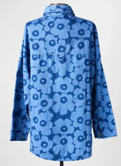 Chemisier Emi-jo Bleu Manches Longues