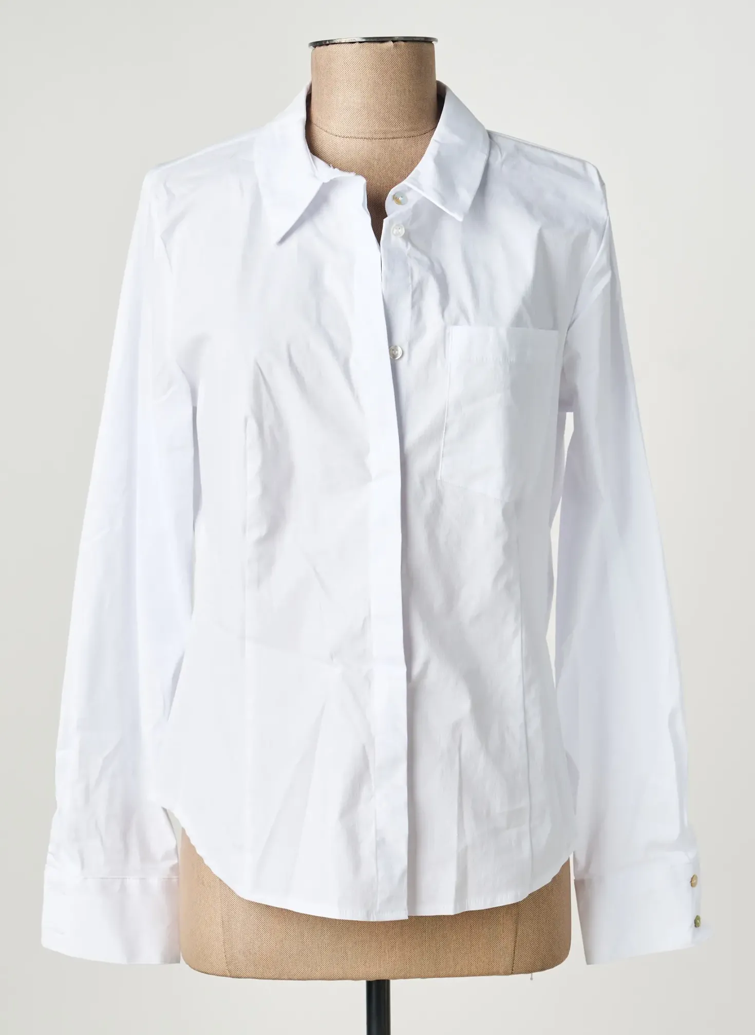 Chemisier Eva Kayan Blanc Manches Longues