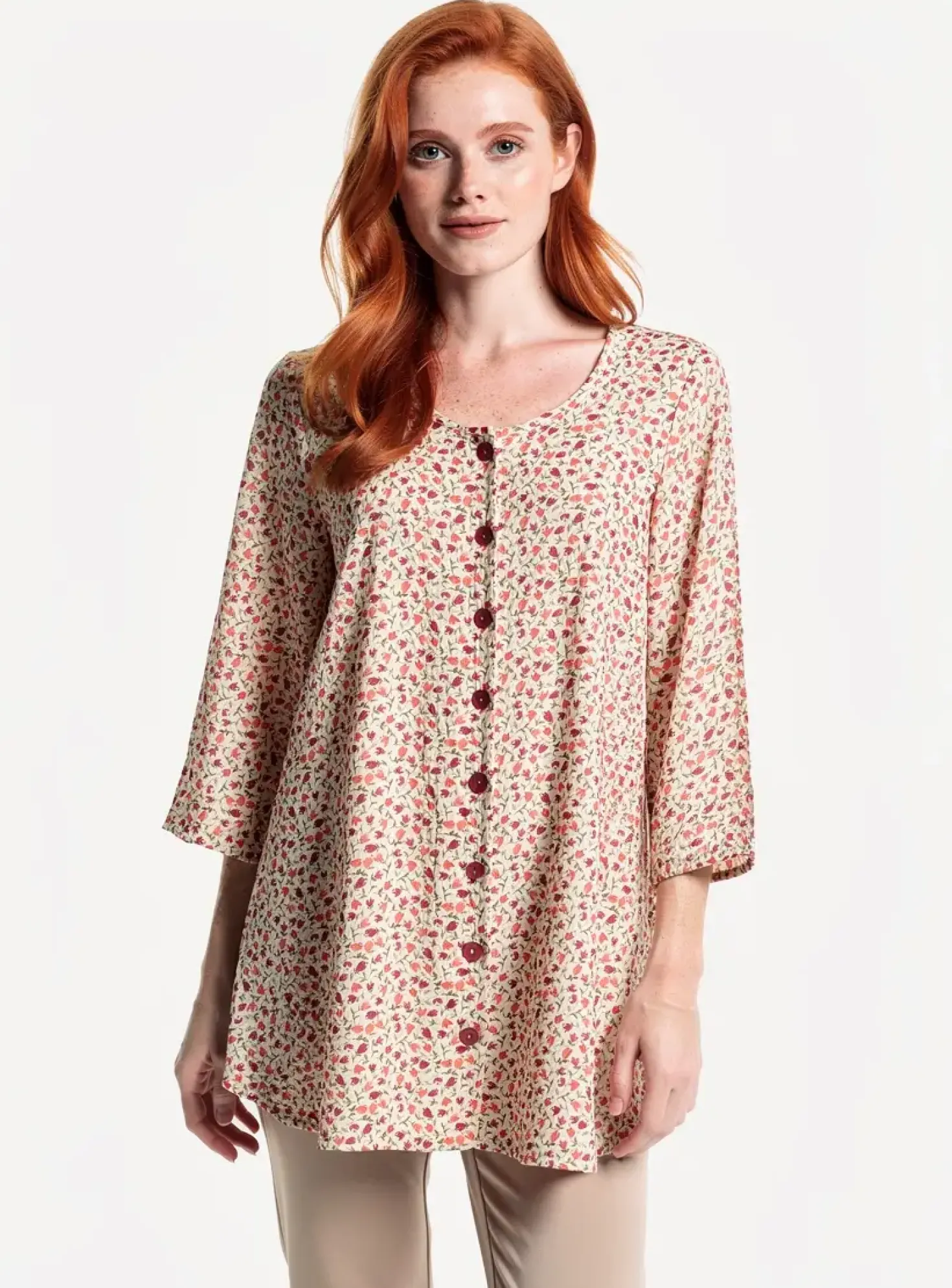 Chemisier G!oze Beige Manches 3/4