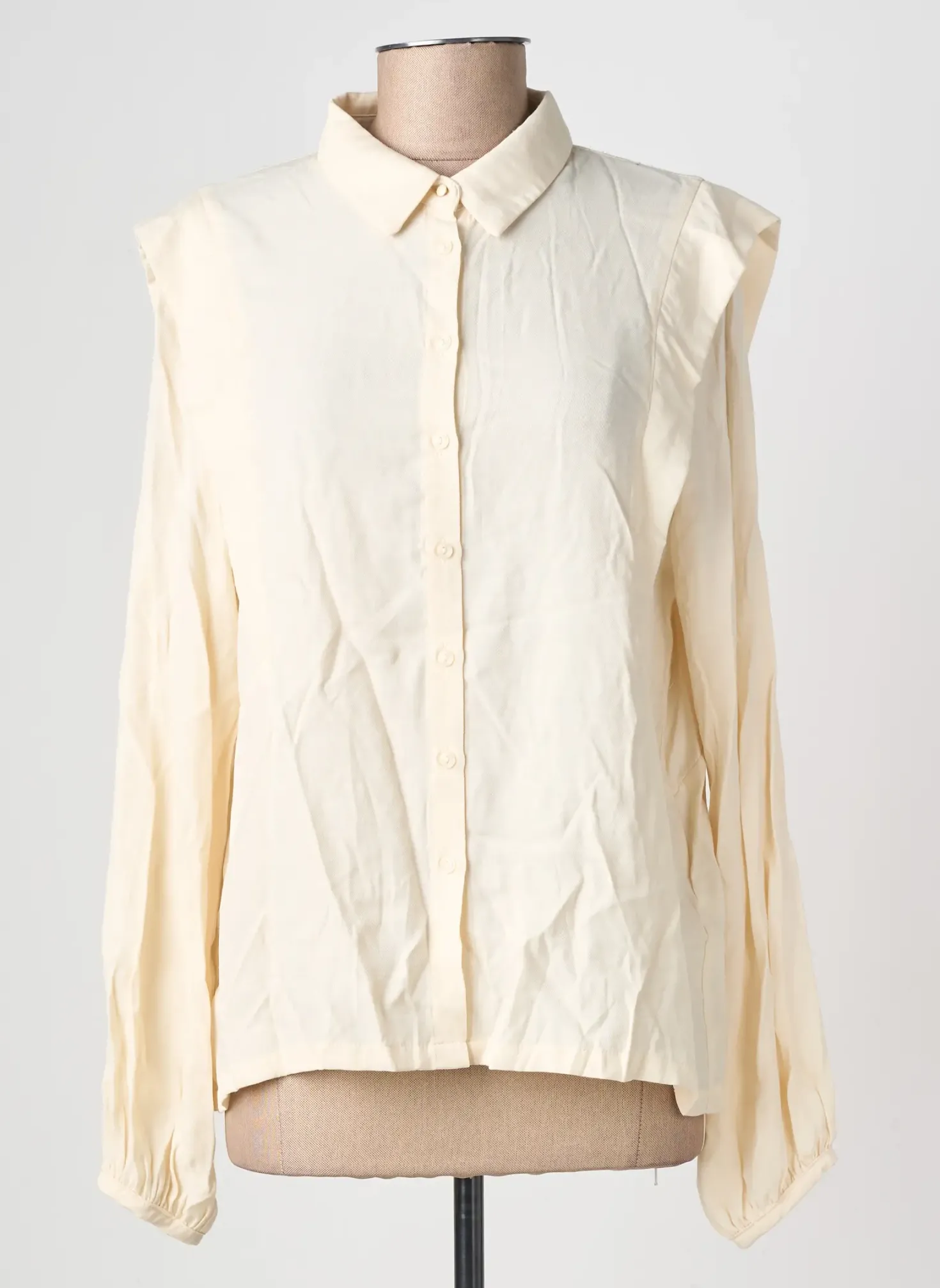 Chemisier Grace & Mila Beige Manches Longues