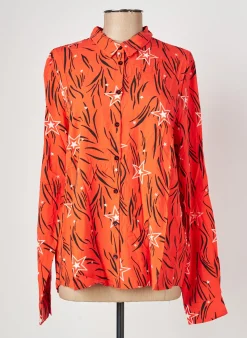 Chemisier I.code (by Ikks) Orange Manches Longues