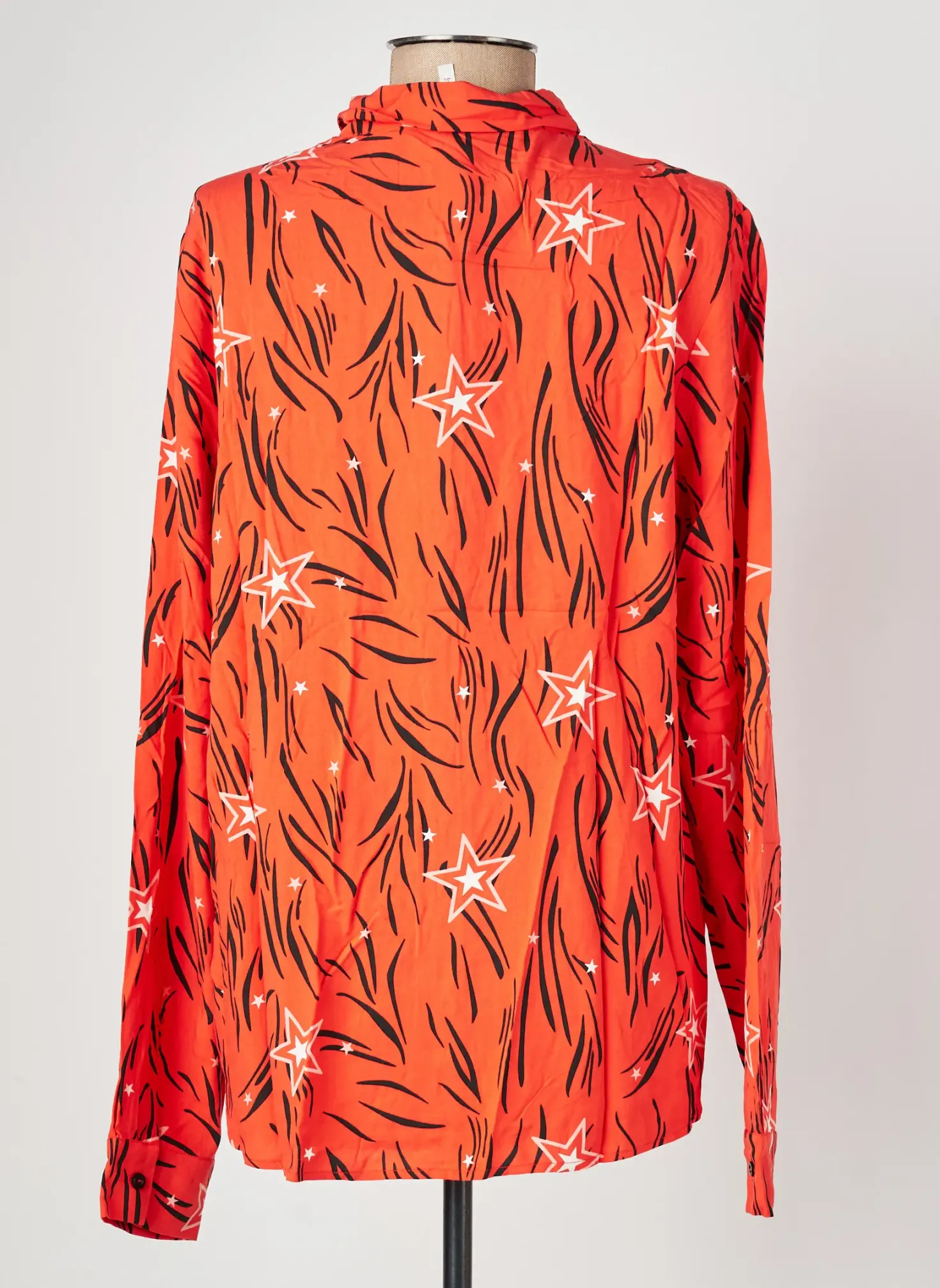 Chemisier I.code (by Ikks) Orange Manches Longues