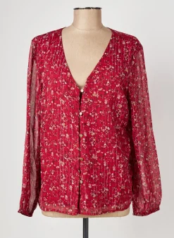 Chemisier I.code (by Ikks) Rouge Manches Longues