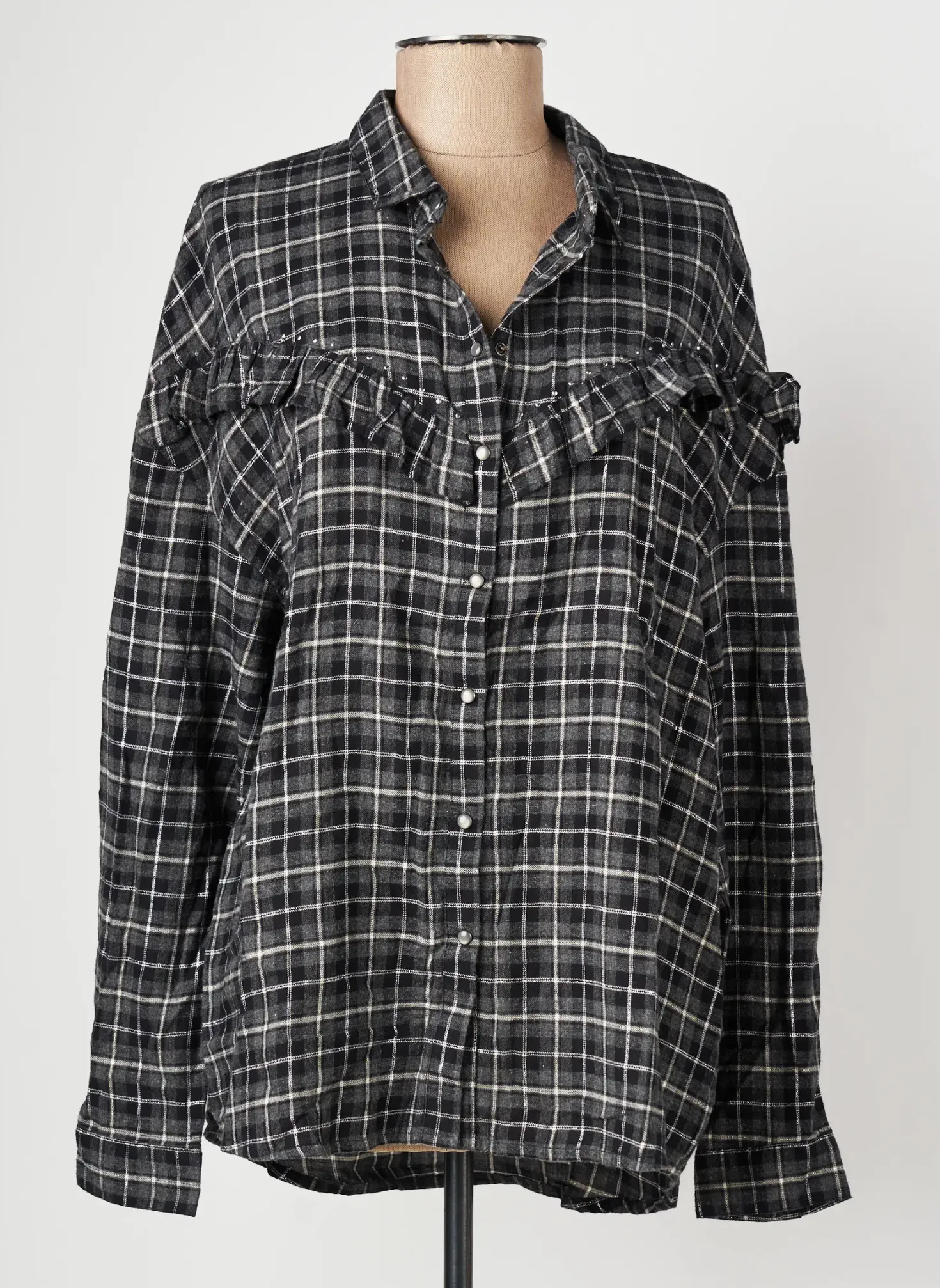 Chemisier Ikks Gris Manches Longues