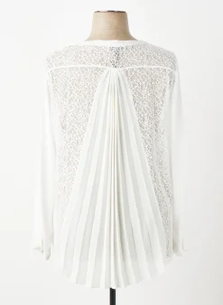 Chemisier Meri & Esca Blanc Manches Longues