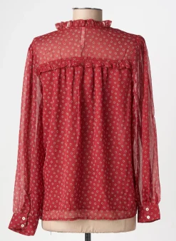 Chemisier Pepe Jeans Rouge Manches Longues