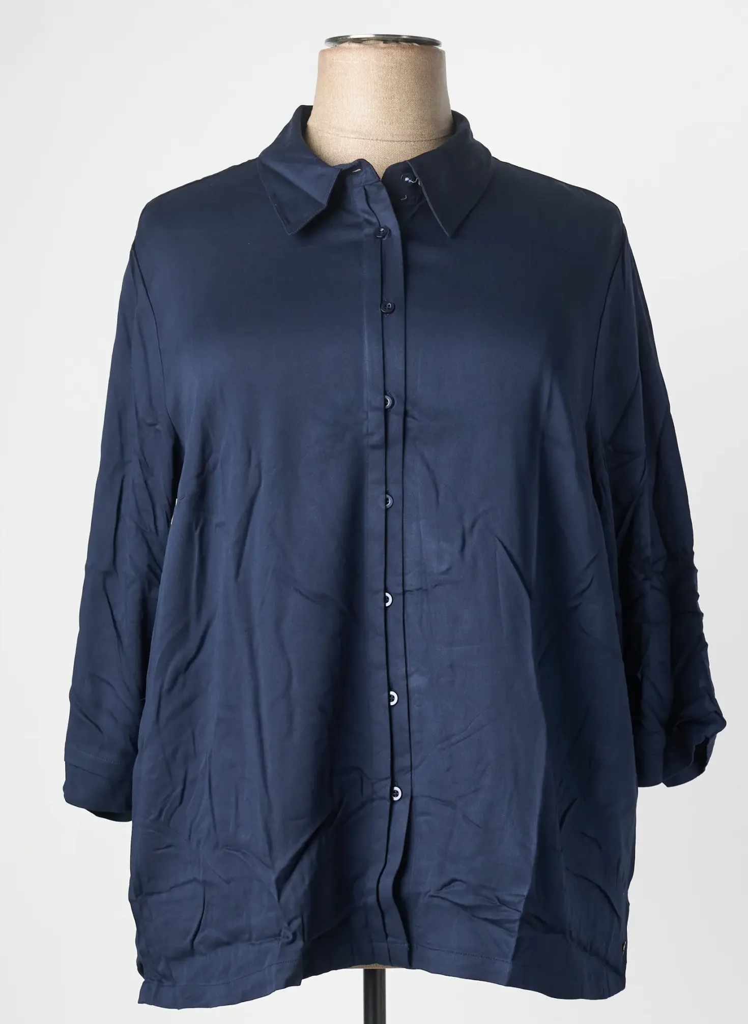 Chemisier Sheego Bleu Manches Longues