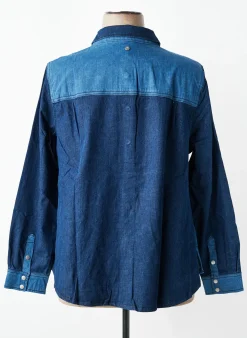 Chemisier Sheego Bleu Manches Longues