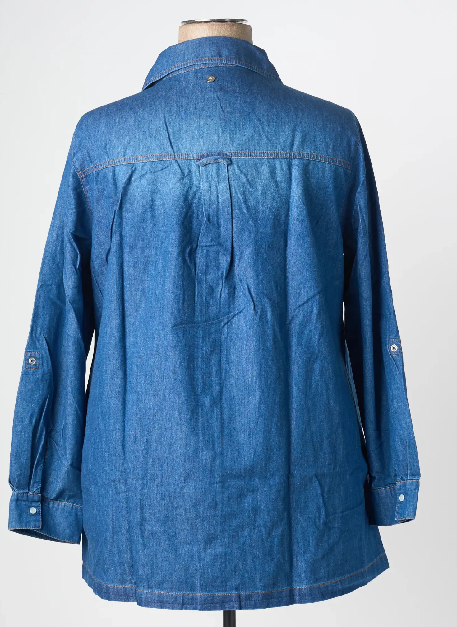 Chemisier Sheego Bleu Manches Longues