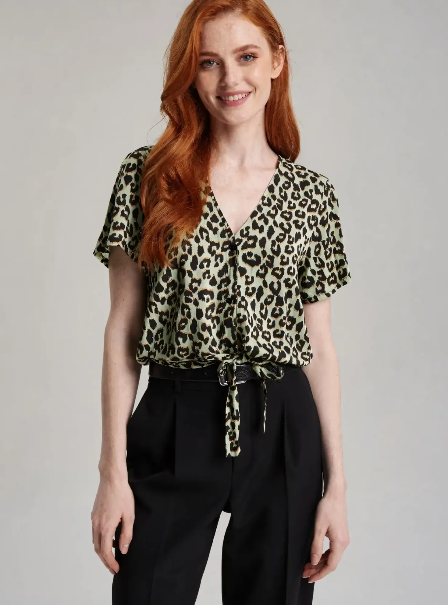 Chemisier Vero Moda Vert Manches Courtes
