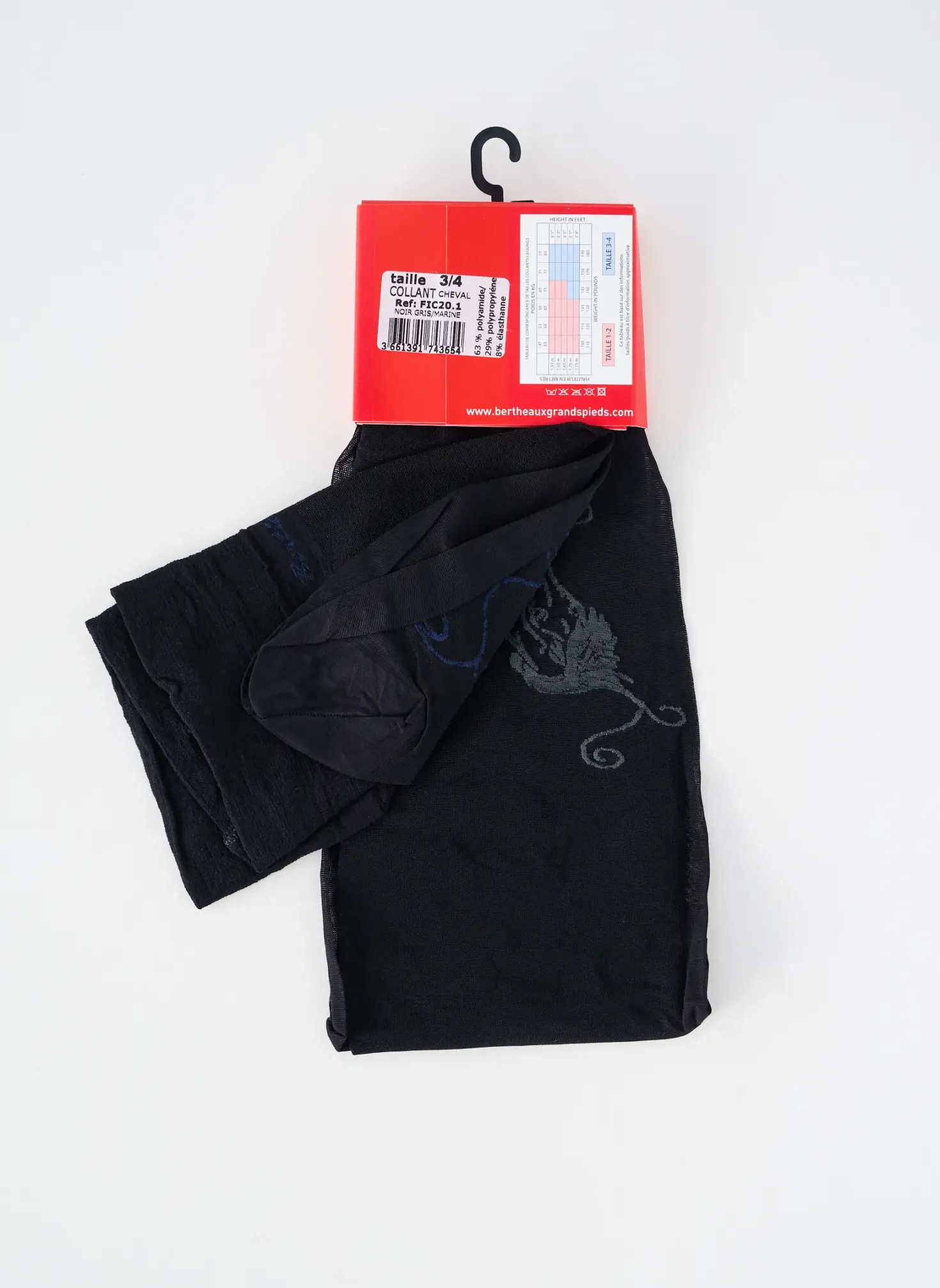 Collants Berthe Aux Grands Pieds Noir