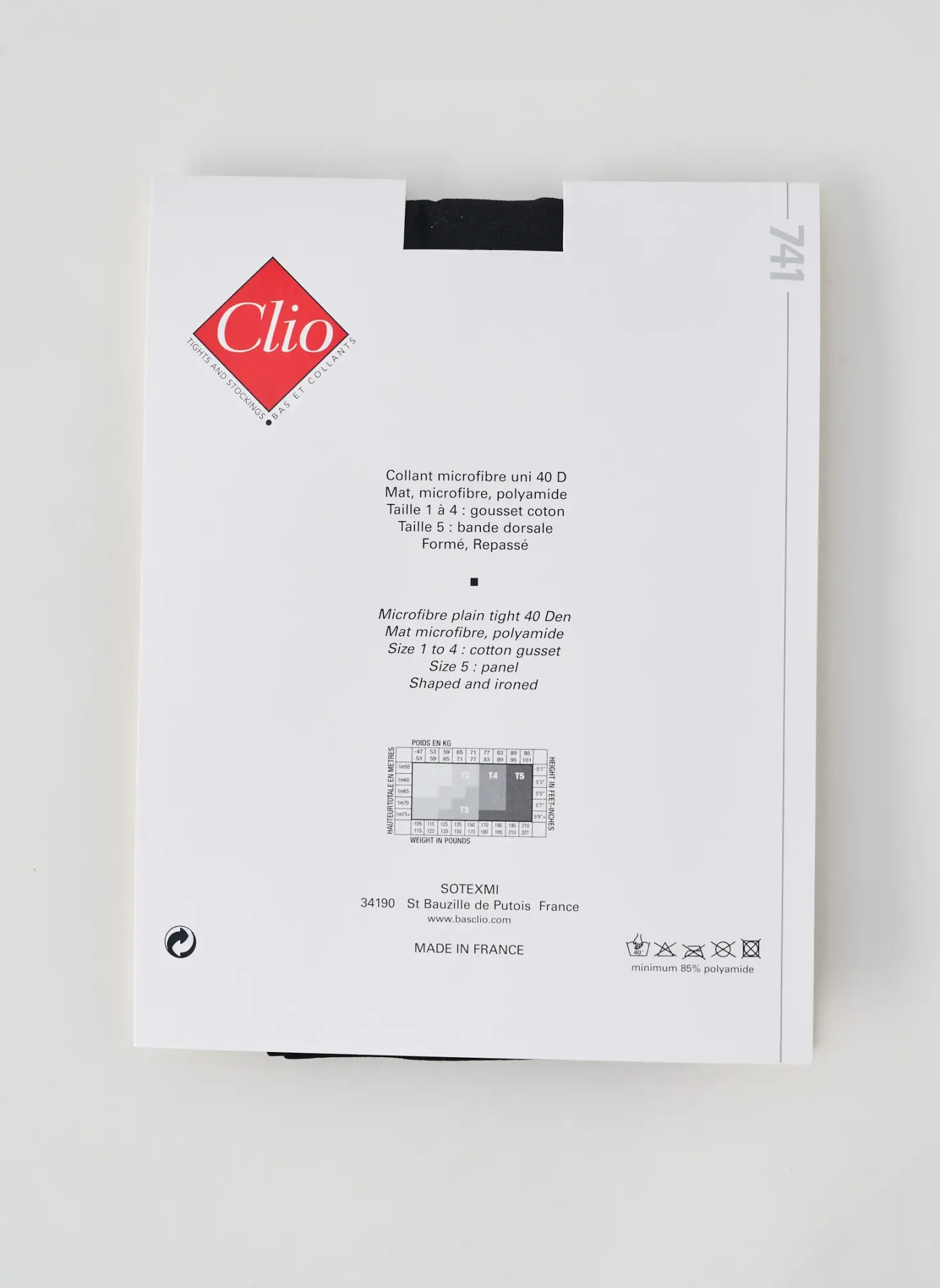 Collants Clio Noir