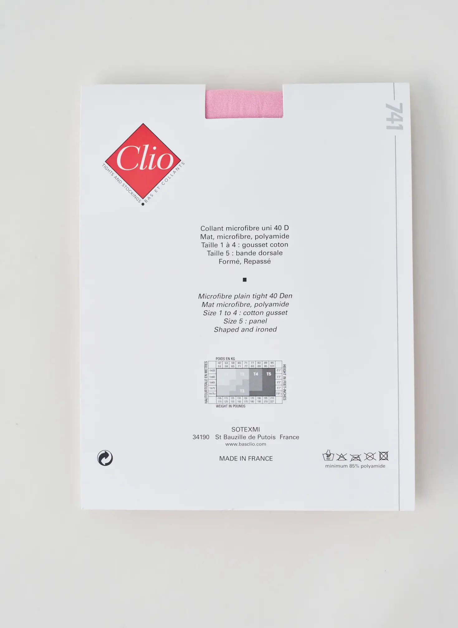 Collants Clio Rose