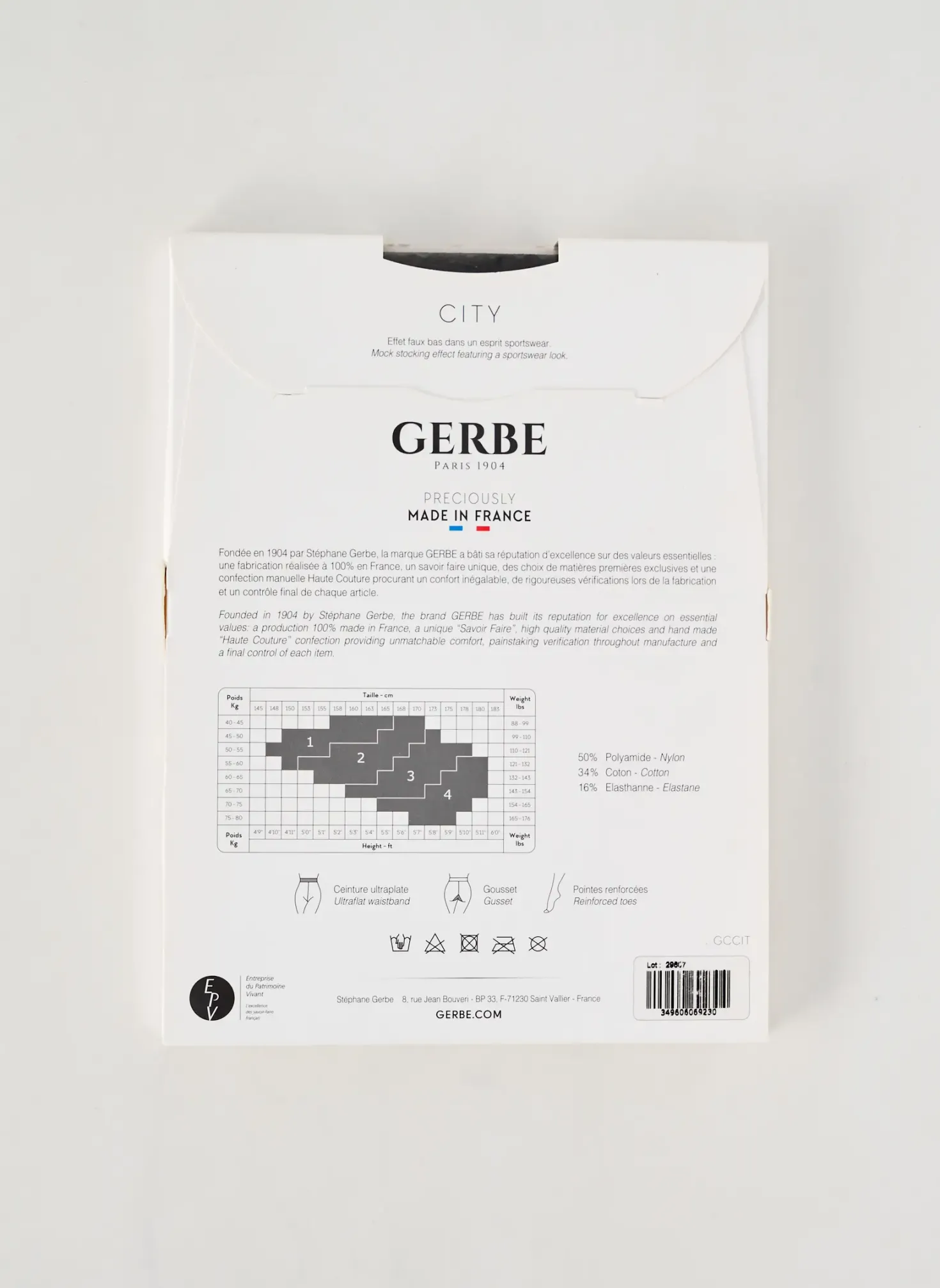 Collants Gerbe Noir