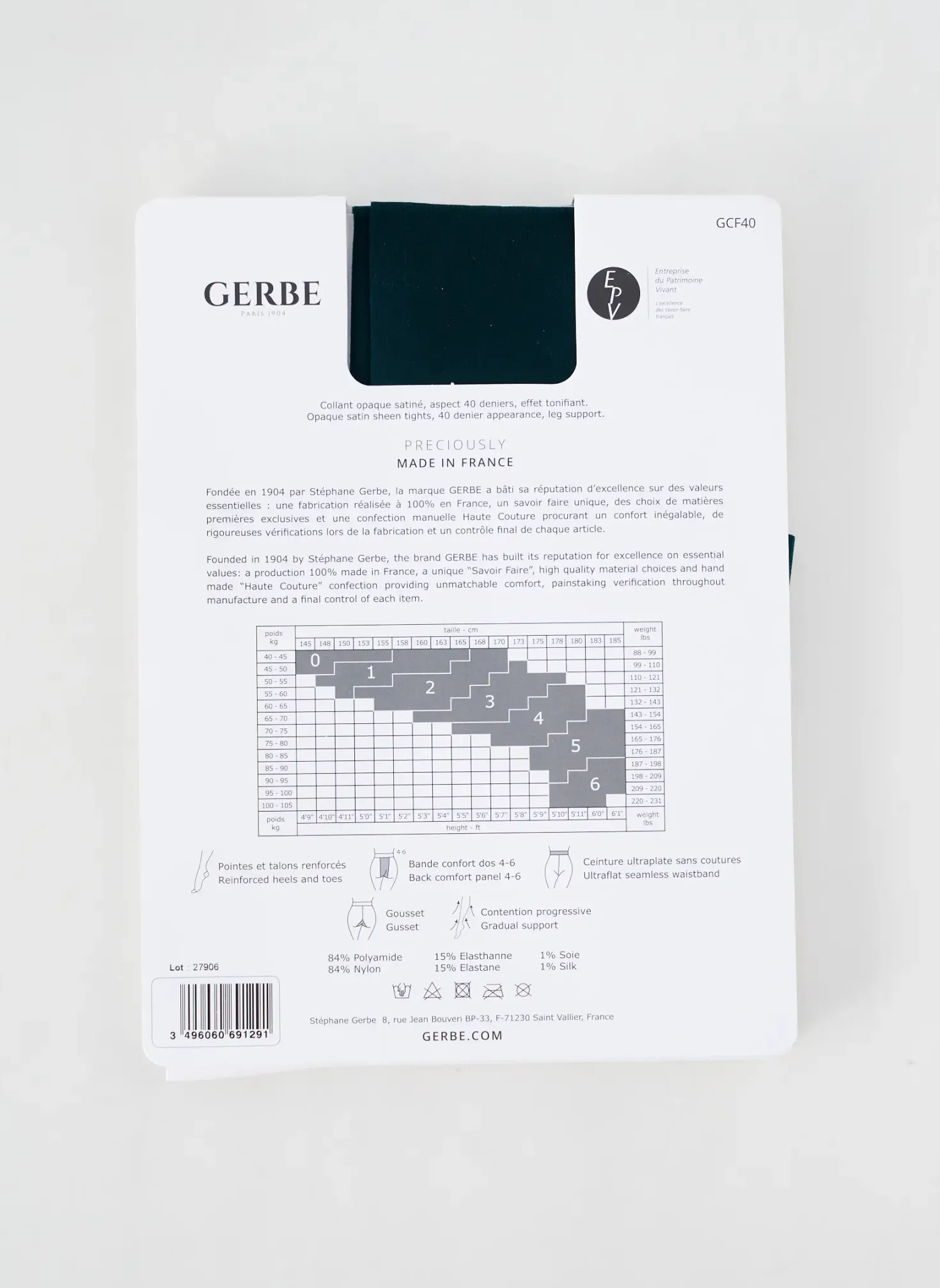 Collants Gerbe Vert