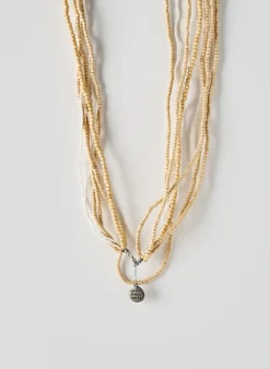 Collier La Fee Maraboutee Beige