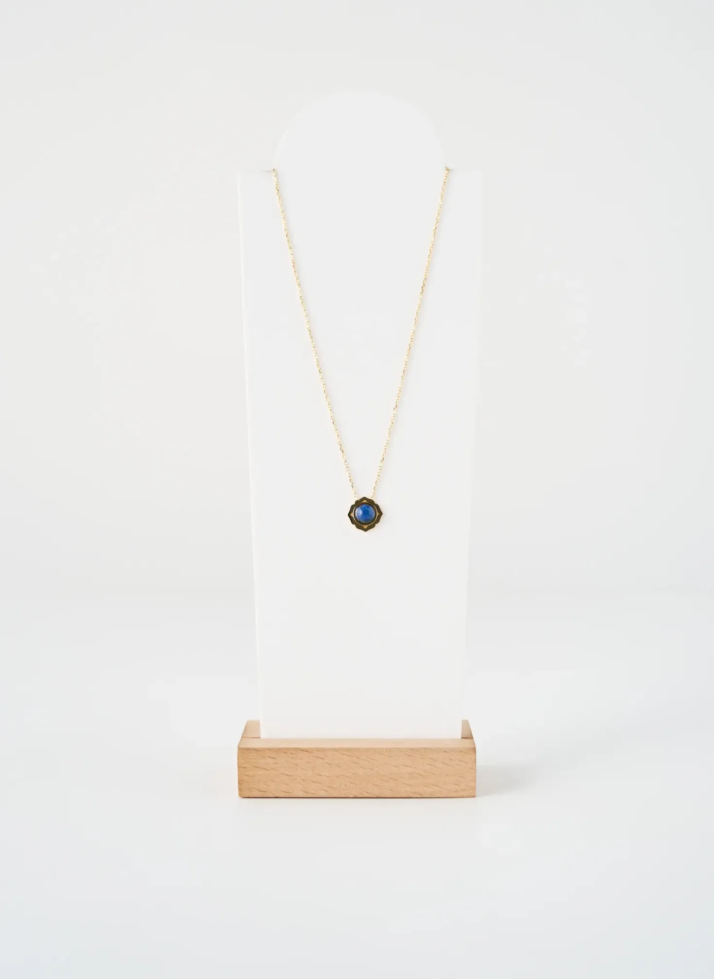 Collier Zag Bleu Fonce