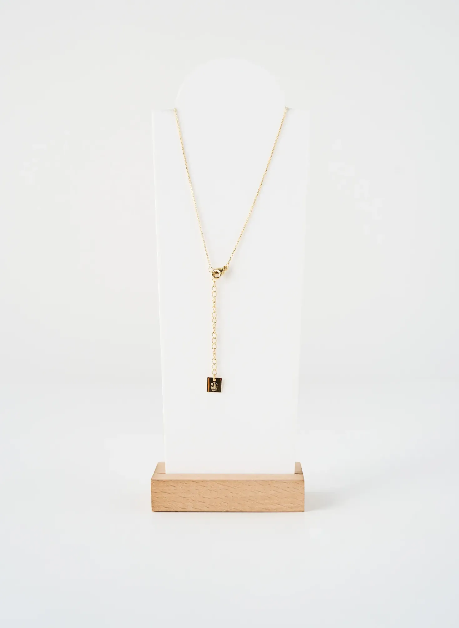 Collier Zag Bleu Fonce