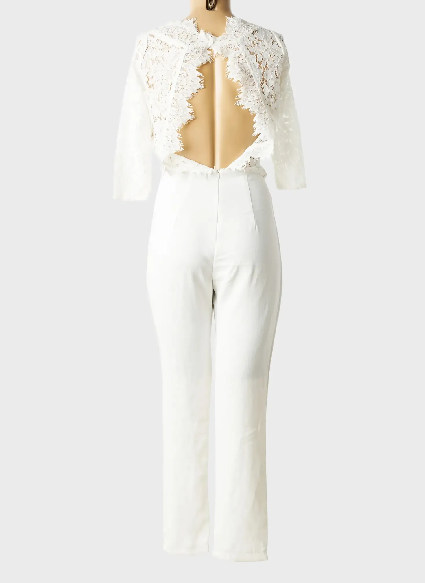 Combi-pantalon Andy & Lucy Blanc Manches 3/4