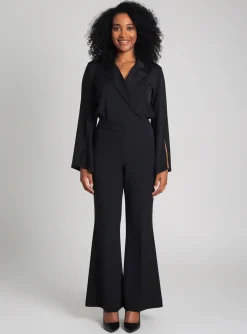 Combi-pantalon Angela Davis Noir Manches Longues