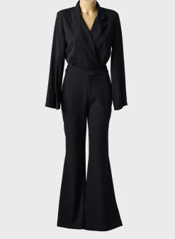 Combi-pantalon Angela Davis Noir Manches Longues