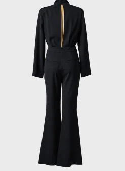 Combi-pantalon Angela Davis Noir Manches Longues