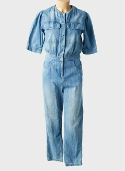 Combi-pantalon Atelier Bô..m Bleu Manches Courtes