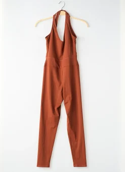 Combi-pantalon Banana Moon Marron Fines Bretelles