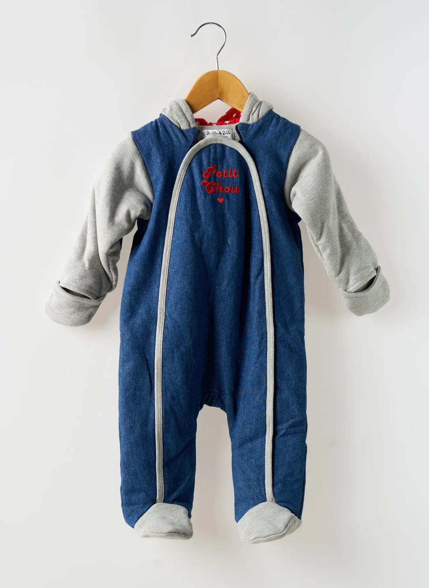 Combi-pantalon Bb And Co Bleu Manches Longues