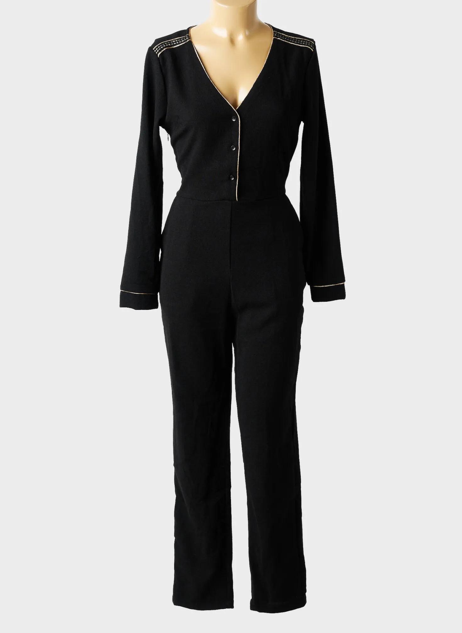 Combi-pantalon Cherry Paris Noir Manches Longues