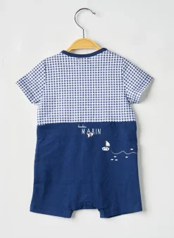 Combi-pantalon Coudemail Bleu Manches Courtes